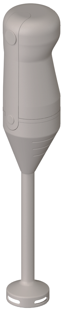 Clay render 3D view hand blender